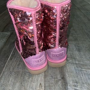 Pink sequin ugg